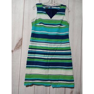 Talbots Dress Ladies 12 Petite Green Sleeveless‎